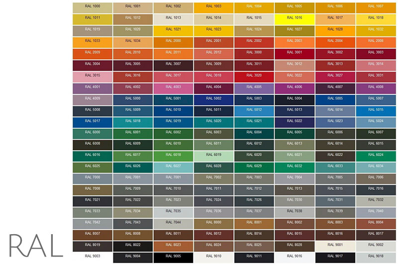 RAL standart colors